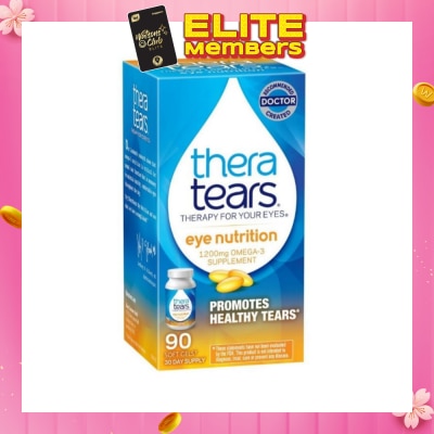 THERA TEARS Eye Nutrition 1200mg Omega 3 Supplement Softgel (Promotes Healthy Tears) 90s