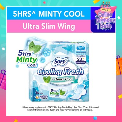 SOFY Sofy Cooling Fresh Day 23cm Ultra Slim Wing 16s