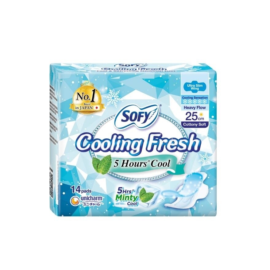 Sofy Cooling Fresh Day 25cm Ultra Slim Wing 14s