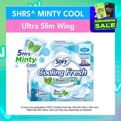 SOFY Sofy Cooling Fresh Day 25cm Ultra Slim Wing 14s