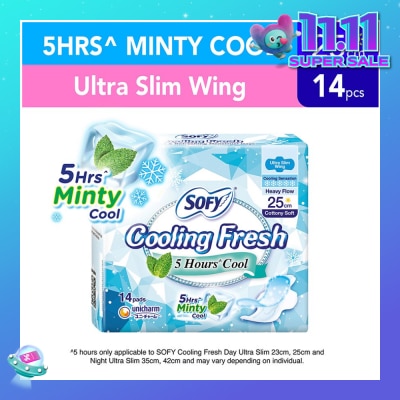 SOFY Sofy Cooling Fresh Day 25cm Ultra Slim Wing 14s