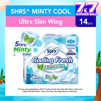 SOFY Sofy Cooling Fresh Day 25cm Ultra Slim Wing 14s