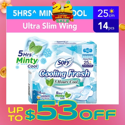 SOFY Sofy Cooling Fresh Day 25cm Ultra Slim Wing 14s