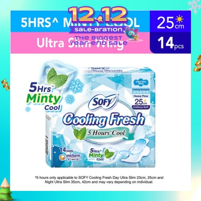 SOFY Sofy Cooling Fresh Day 25cm Ultra Slim Wing 14s