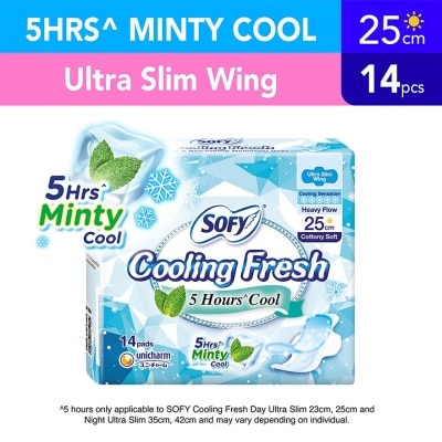 SOFY Sofy Cooling Fresh Day 25cm Ultra Slim Wing 14s