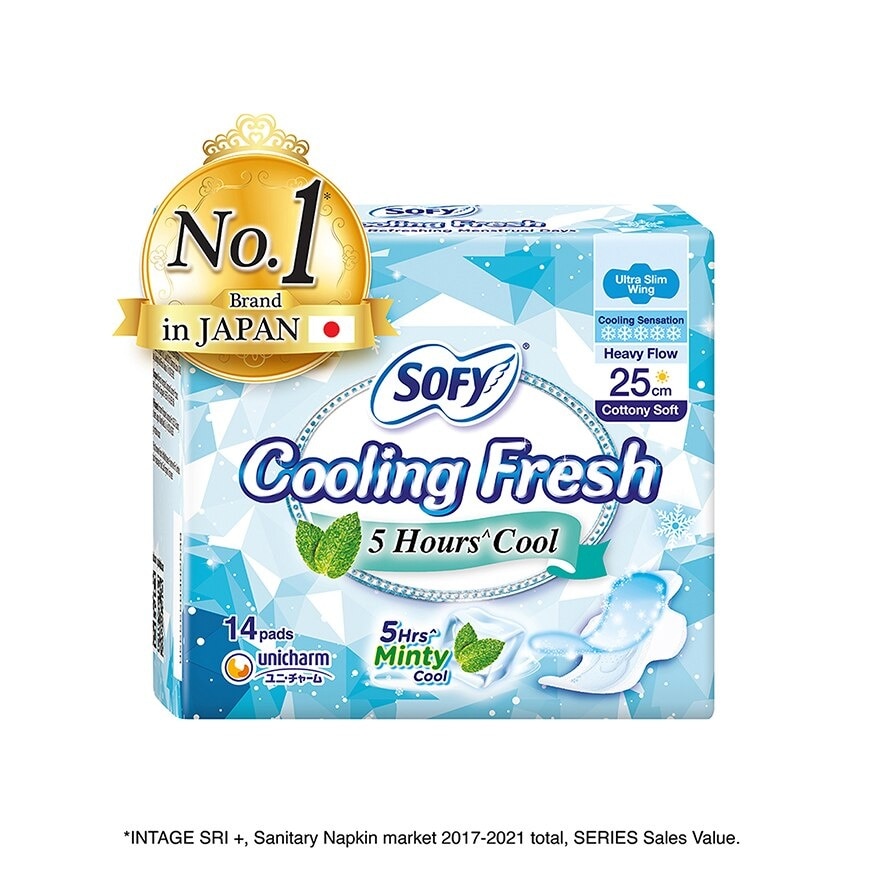 Sofy Cooling Fresh Day 25cm Ultra Slim Wing 14s