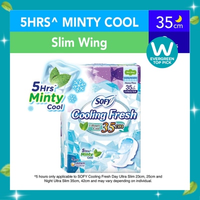 SOFY Cooling Fresh Night Slim Wing 35cm 9s image