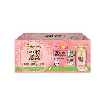 NEW MOON [CNY] Premium Bird's Nest Peach Gums with Red Dates & Wolfberries Less Sweet 150g x 20s