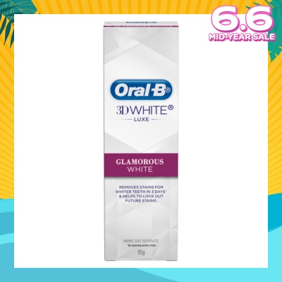 ORAL-B 3Dwhite Luxe Glamorous White Toothpaste 95g