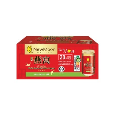NEW MOON [CNY] Premium Bird's Nest with White Fungus and Rock Sugar Less Sweet 150g x 20s