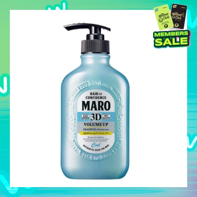 MARO 3D Volume Up Cool Shampoo (Cleanse Clogged Pores and Oily Roots to Revive Hair & Scalp) 400ml