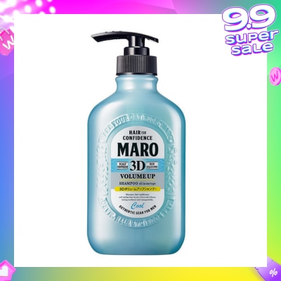 MARO 3D Volume Up Cool Shampoo (Cleanse Clogged Pores and Oily Roots to Revive Hair & Scalp) 400ml