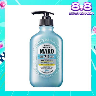 MARO 3D Volume Up Cool Shampoo (Cleanse Clogged Pores and Oily Roots to Revive Hair & Scalp) 400ml