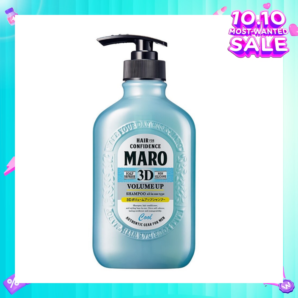 3D Volume Up Cool Shampoo (Cleanse Clogged Pores and Oily Roots to Revive Hair & Scalp) 400ml