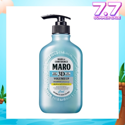 MARO 3D Volume Up Cool Shampoo (Cleanse Clogged Pores and Oily Roots to Revive Hair & Scalp) 400ml