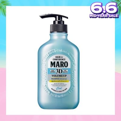 MARO 3D Volume Up Cool Shampoo (Cleanse Clogged Pores and Oily Roots to Revive Hair & Scalp) 400ml