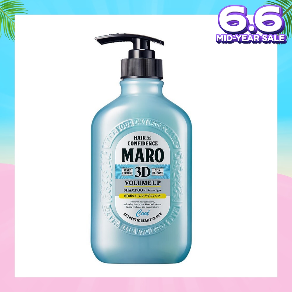 3D Volume Up Cool Shampoo (Cleanse Clogged Pores and Oily Roots to Revive Hair & Scalp) 400ml
