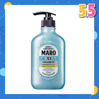 MARO 3D Volume Up Cool Shampoo (Cleanse Clogged Pores and Oily Roots to Revive Hair & Scalp) 400ml