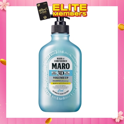 MARO 3D Volume Up Cool Shampoo (Cleanse Clogged Pores and Oily Roots to Revive Hair & Scalp) 400ml
