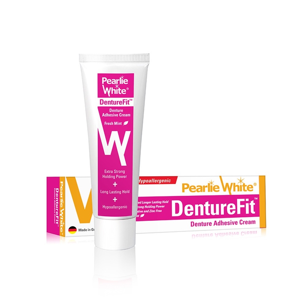 Denture Fit Denture Adhesive Cream Fresh Mint (Improved Longer LAsting Hold Extra Strong Hold Power) 40g