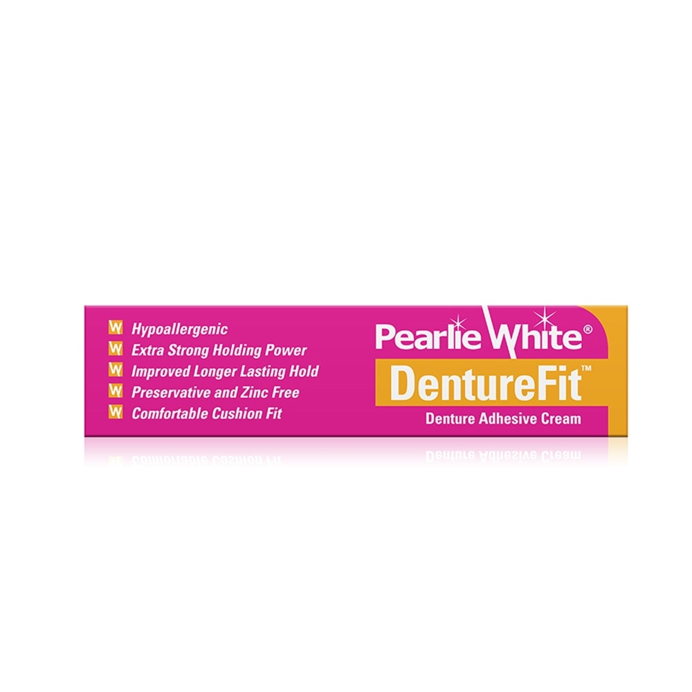 Denture Fit Denture Adhesive Cream Fresh Mint (Improved Longer LAsting Hold Extra Strong Hold Power) 40g