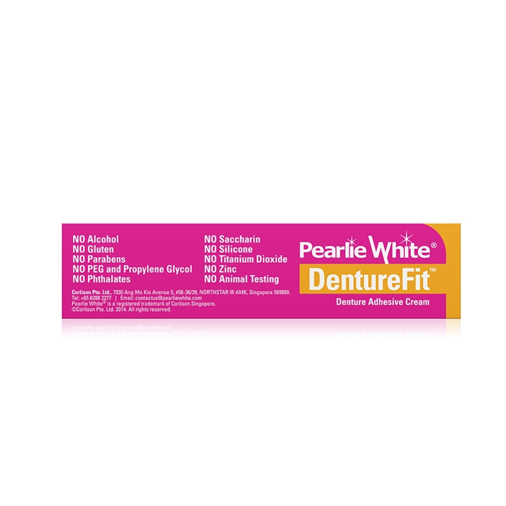 Denture Fit Denture Adhesive Cream Fresh Mint (Improved Longer LAsting Hold Extra Strong Hold Power) 40g