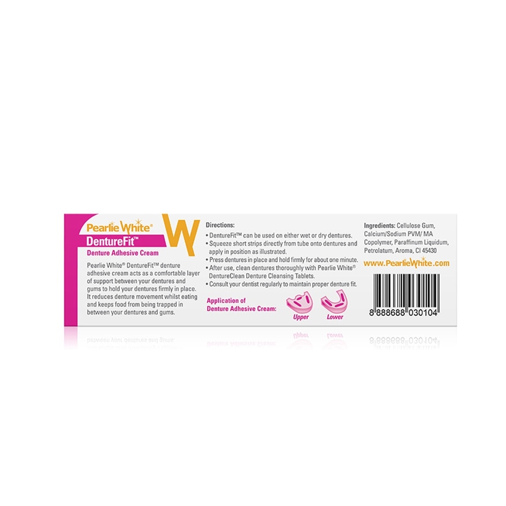 Denture Fit Denture Adhesive Cream Fresh Mint (Improved Longer LAsting Hold Extra Strong Hold Power) 40g