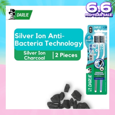 DARLIE Silver Ion Charcoal Dual Core Anti-Bacteria Toothbrush Packset 2s