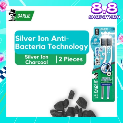 DARLIE Silver Ion Charcoal Dual Core Anti-Bacteria Toothbrush Packset 2s