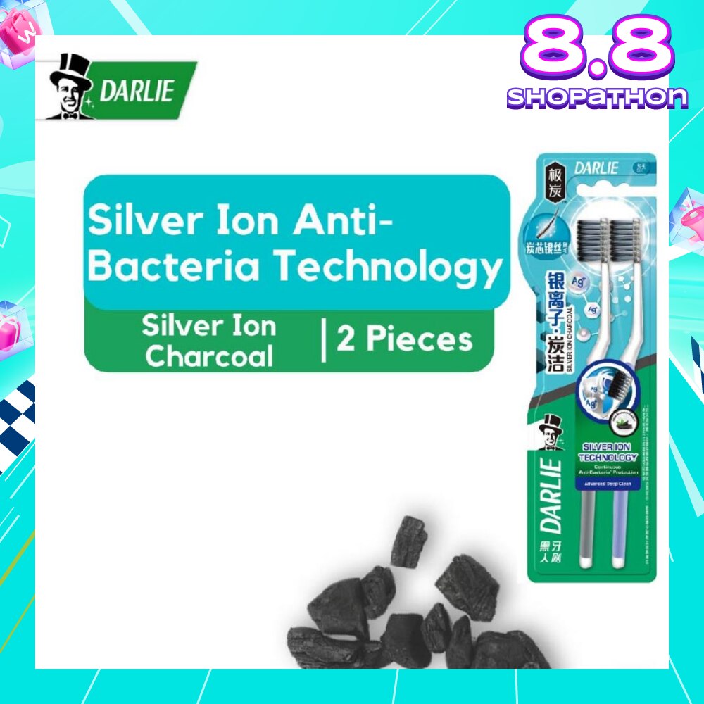 Silver Ion Charcoal Dual Core Anti-Bacteria Toothbrush Packset 2s
