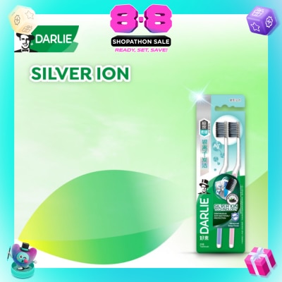 DARLIE - Silver Ion Charcoal Anti-Bacteria Toothbrush (Soft) 2s