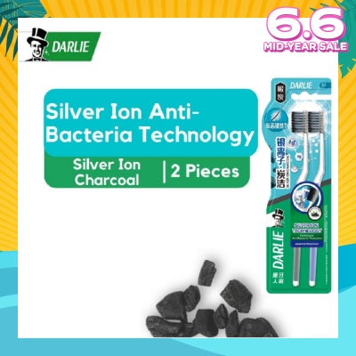 DARLIE Silver Ion Charcoal Dual Core Anti-Bacteria Toothbrush Packset 2s