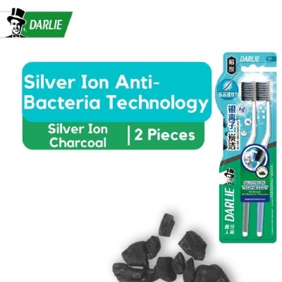 DARLIE Silver Ion Charcoal Dual Core Anti-Bacteria Toothbrush Packset 2s
