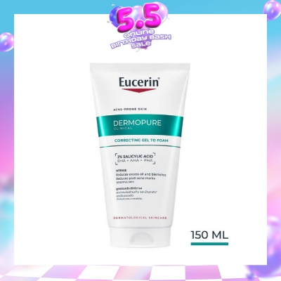 EUCERIN - Dermopure Clinical Correcting Gel to Foam Cleanser  150ml