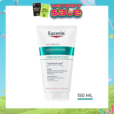EUCERIN - Dermopure Clinical Correcting Gel to Foam Cleanser 150ml