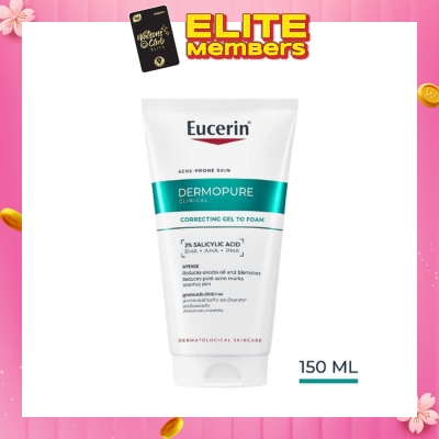EUCERIN Dermopure Clinical Correcting Gel to Foam Cleanser  150ml
