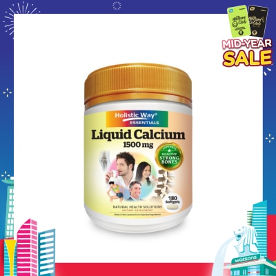 HOLISTIC WAY Liquid Calcium 1500mg Softgels 180s
