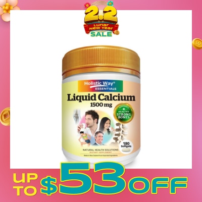 HOLISTIC WAY Liquid Calcium 1500mg Softgels 180s