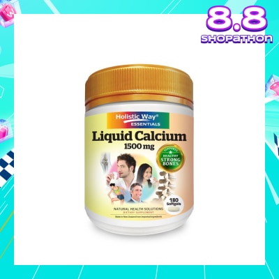 HOLISTIC WAY Liquid Calcium 1500mg Softgels 180s
