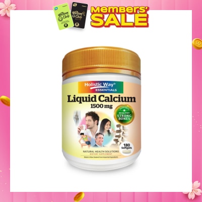 HOLISTIC WAY Liquid Calcium 1500mg Softgels 180s