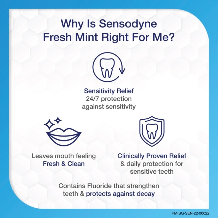 Sensodyne 24/7 Protection Fresh Mint Toothpaste 100g 4s Packset (Buy 2, Free 2)