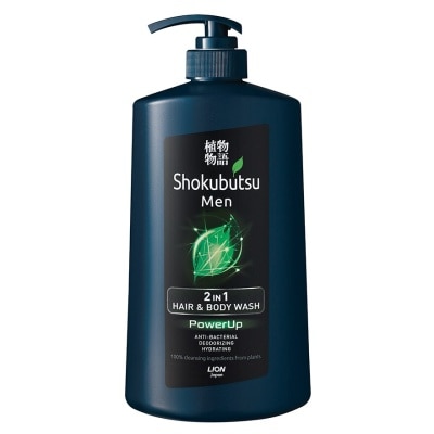 SHOKUBUTSU MEN 2-IN-1 HAIR & BODY WASH 850ML (POWERUP)