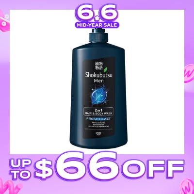 SHOKUBUTSU - Shokubutsu Fresh Blast Men 2-in-1 Hair & Body Wash 850ml