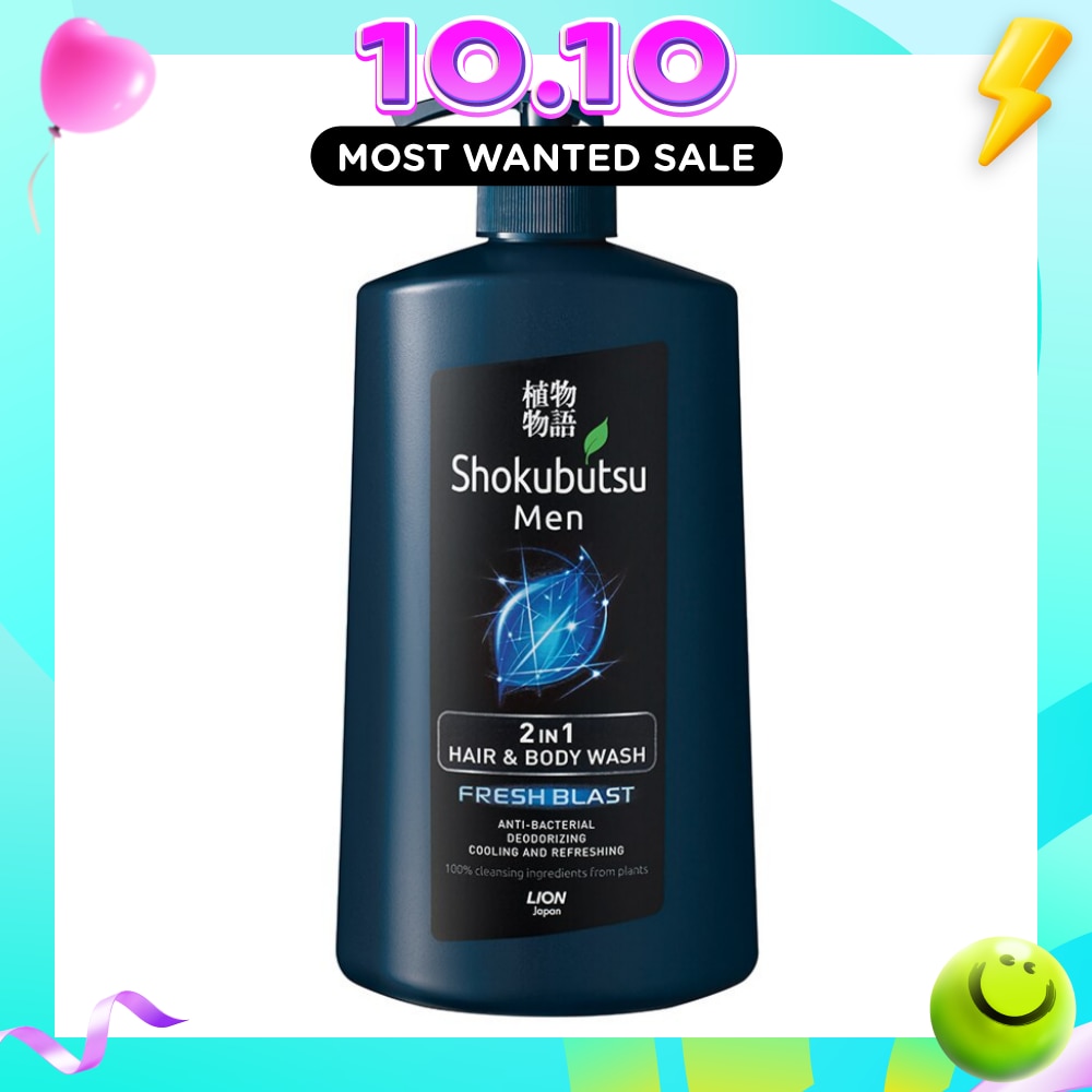 Shokubutsu Fresh Blast Men 2 in 1 Hair & Body Wash 850ml image