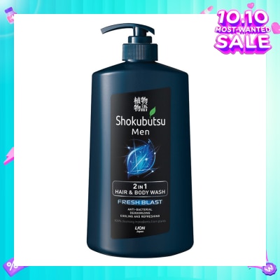 SHOKUBUTSU Shokubutsu Fresh Blast Men 2-in-1 Hair & Body Wash 850ml