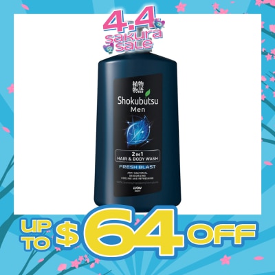 SHOKUBUTSU - Shokubutsu Fresh Blast Men 2-in-1 Hair & Body Wash 850ml