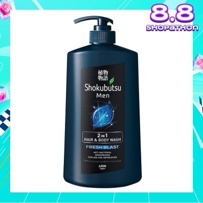 SHOKUBUTSU Shokubutsu Fresh Blast Men 2-in-1 Hair & Body Wash 850ml