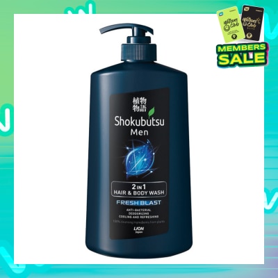 SHOKUBUTSU Shokubutsu Fresh Blast Men 2-in-1 Hair & Body Wash 850ml