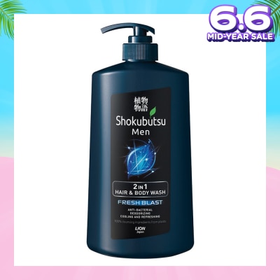 SHOKUBUTSU Shokubutsu Fresh Blast Men 2-in-1 Hair & Body Wash 850ml