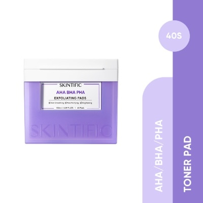 SKINTIFIC AHA BHA PHA Exfoliating Toner Pads 40s image